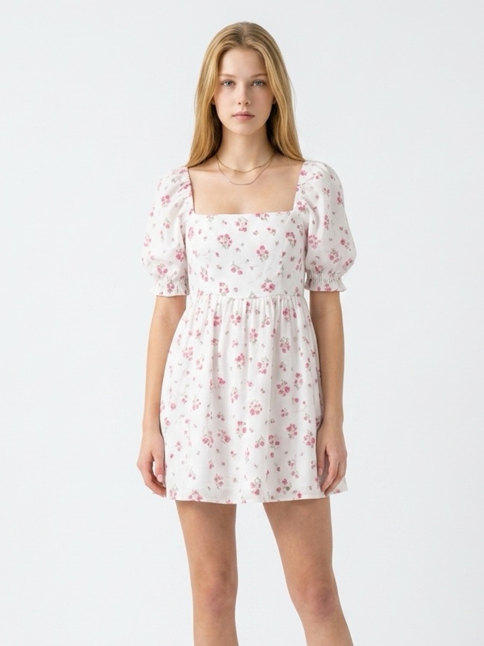 Altar'd State Cream Floral Pink White Cottagecore Boho Midi Dress Medium